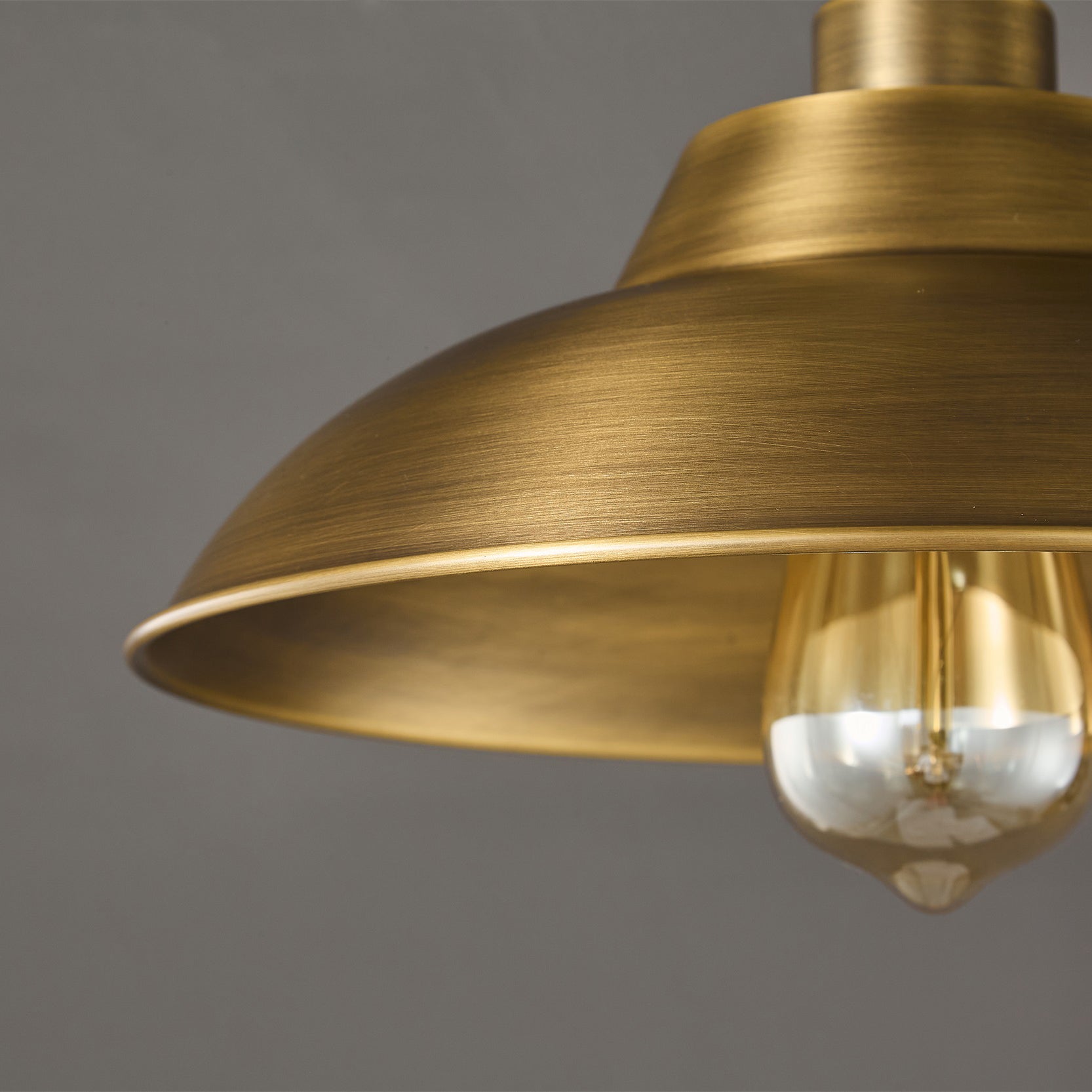 How the Aldorno lamp fits snugly on a low ceiling.
