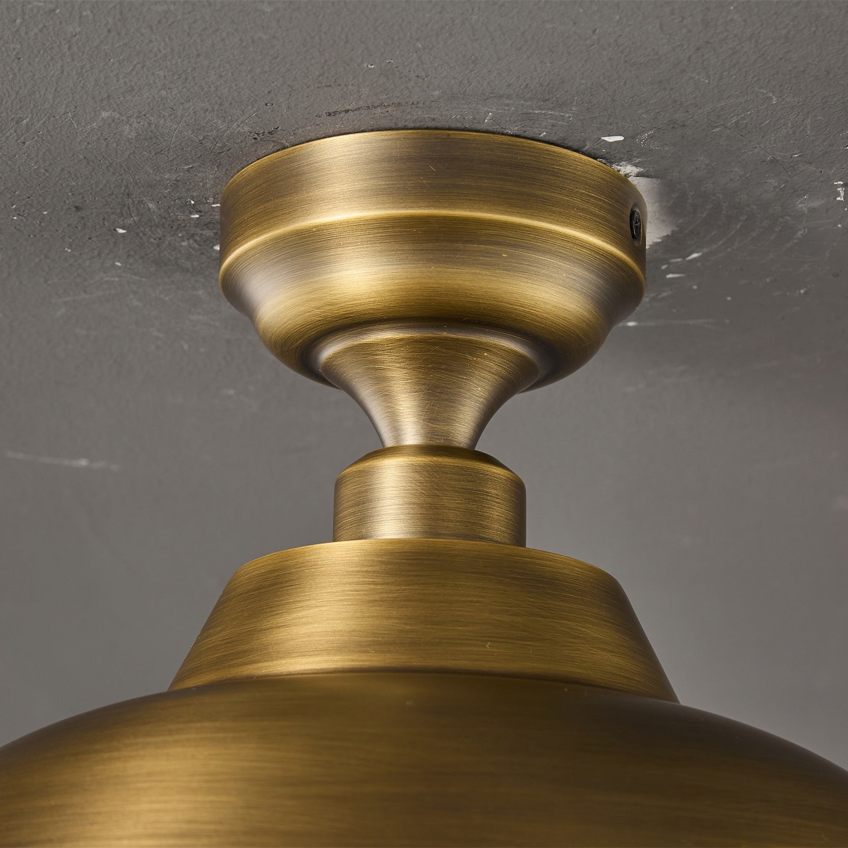 Detail of the texture on the brass finish.