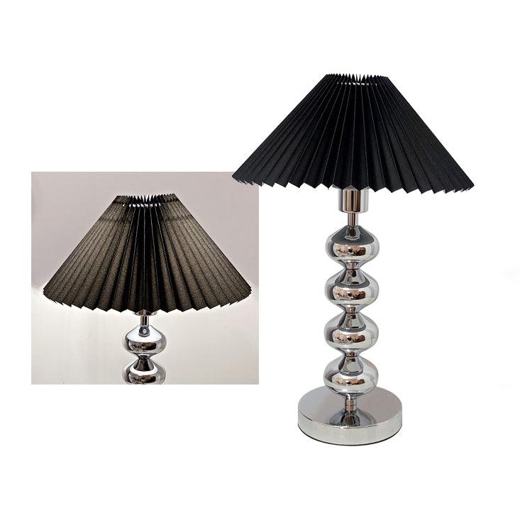 Cyris Retro Pleated Table Lamp-Neutral Decor