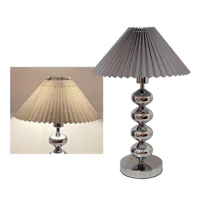 Cyris Retro Pleated Table Lamp-Neutral Decor