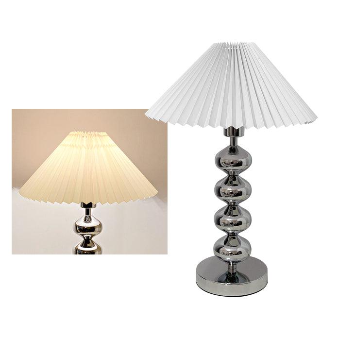 Cyris Retro Pleated Table Lamp-Neutral Decor
