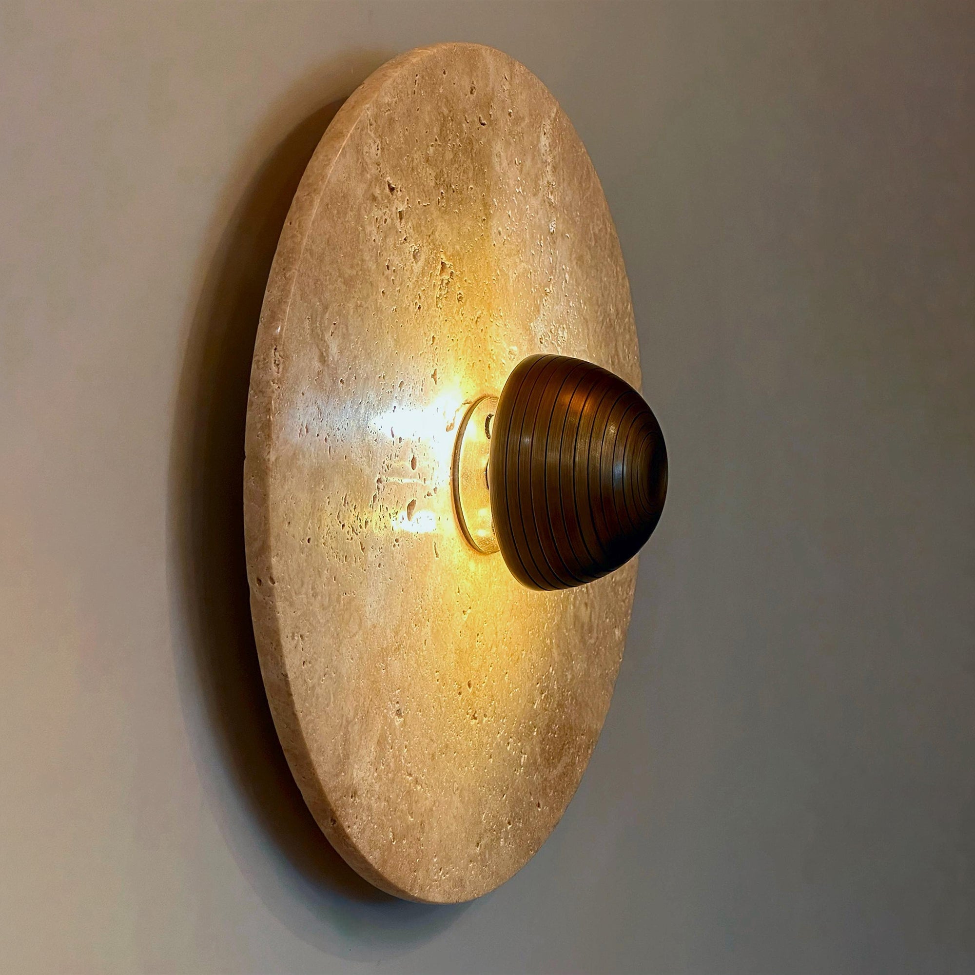 Back view of the Alese Wall Lamp, indicating mounting points.
