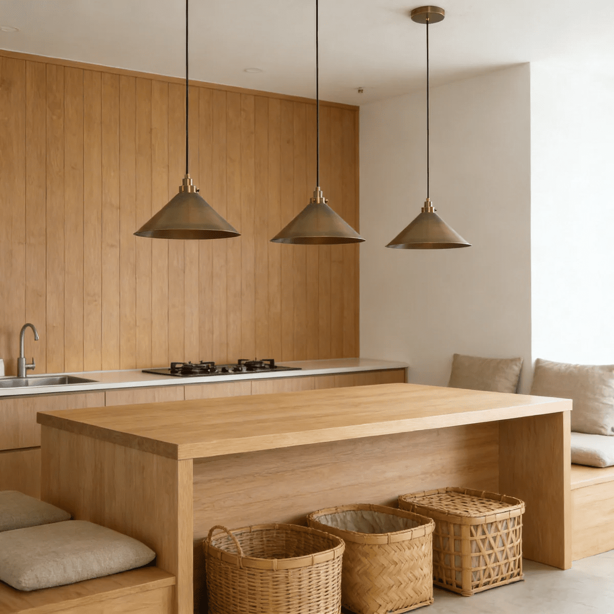 Alessia Cone Pendant Light-Neutral Decor