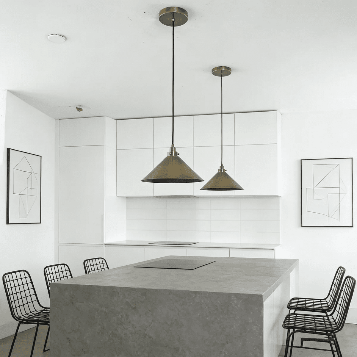 Alessia Cone Pendant Light-Neutral Decor