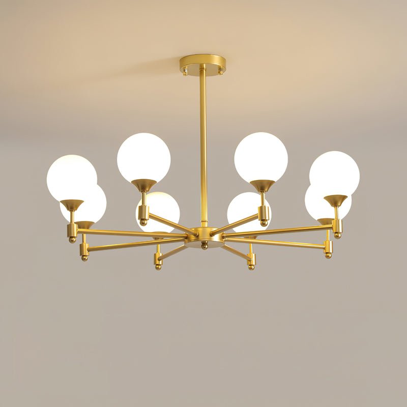 Solara Elegant Glass Chandelier-Neutral Decor