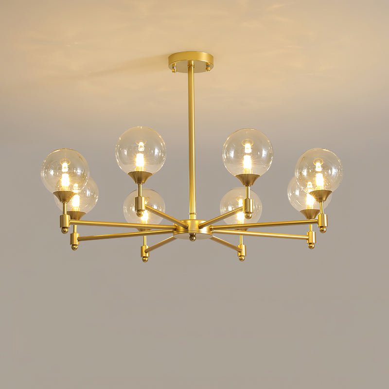 Solara Elegant Glass Chandelier-Neutral Decor
