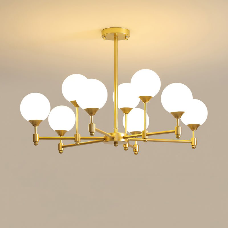 Solara Elegant Glass Chandelier-Neutral Decor