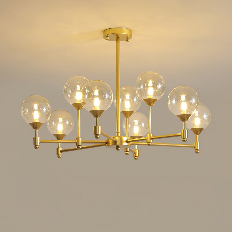 Solara Elegant Glass Chandelier-Neutral Decor