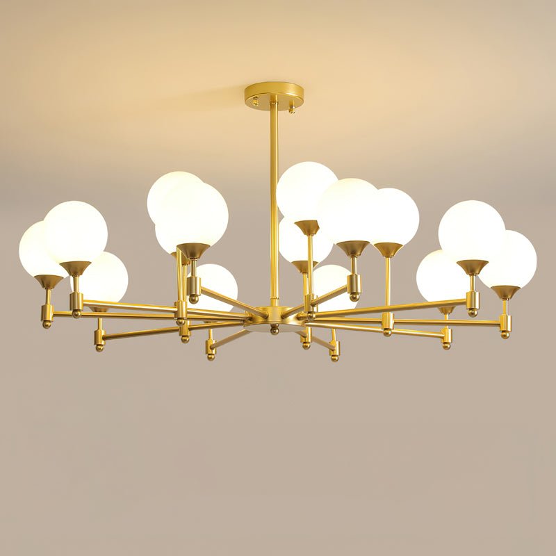 Solara Elegant Glass Chandelier-Neutral Decor