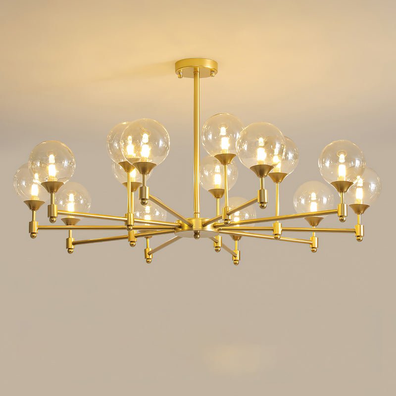Solara Elegant Glass Chandelier-Neutral Decor