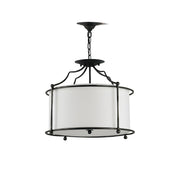 Alexa Pendant Light in white finish hanging in a room.