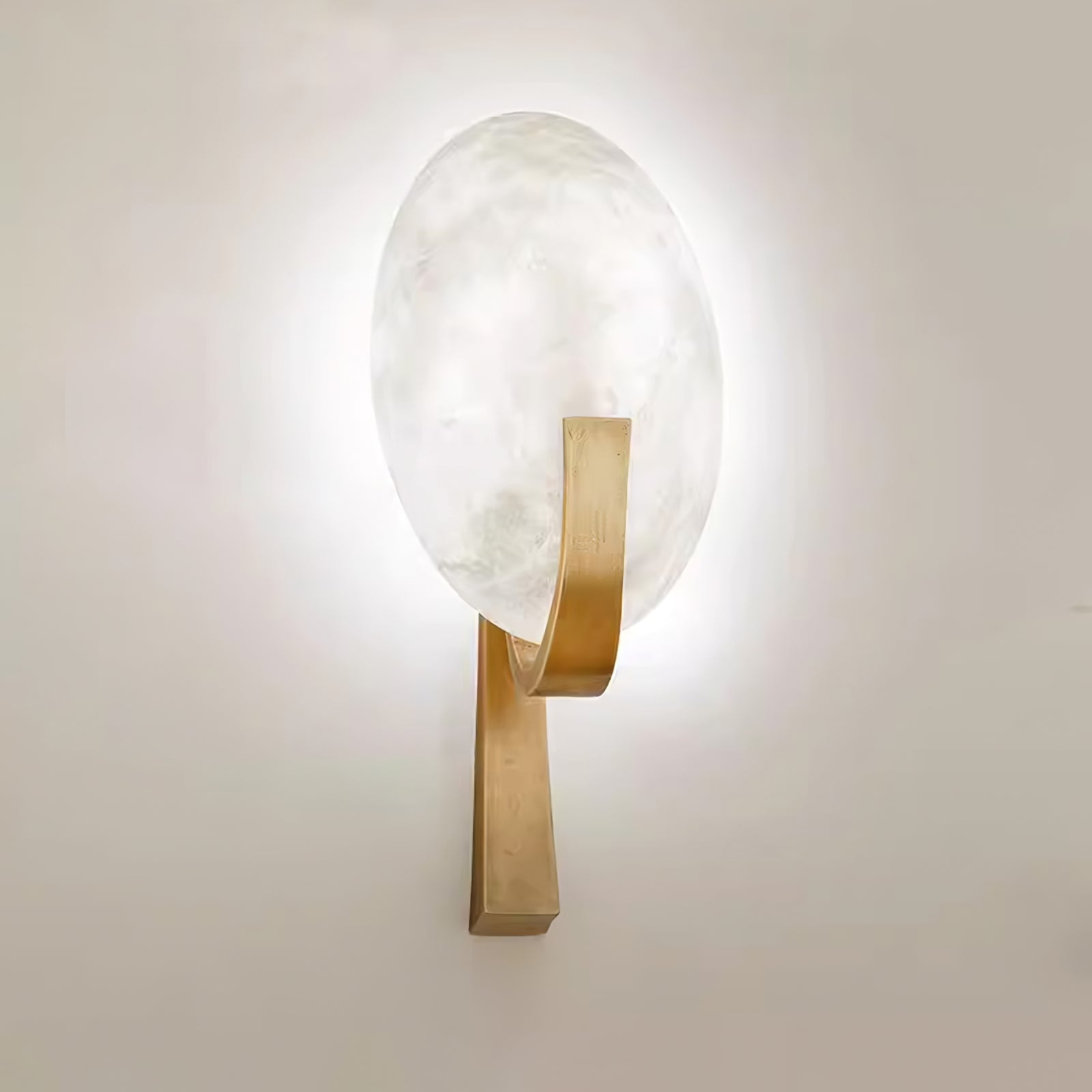 Avey Minimalist Alabaster Wall Lamp-Neutral Decor