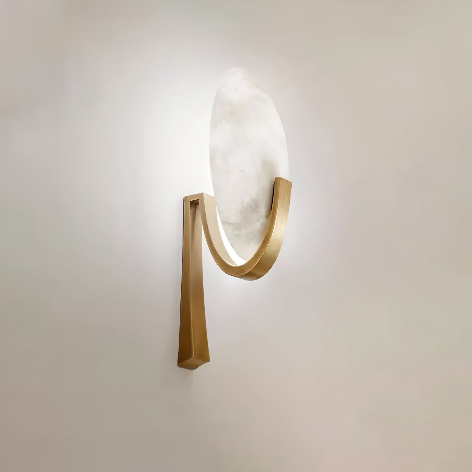 Avey Minimalist Alabaster Wall Lamp-Neutral Decor