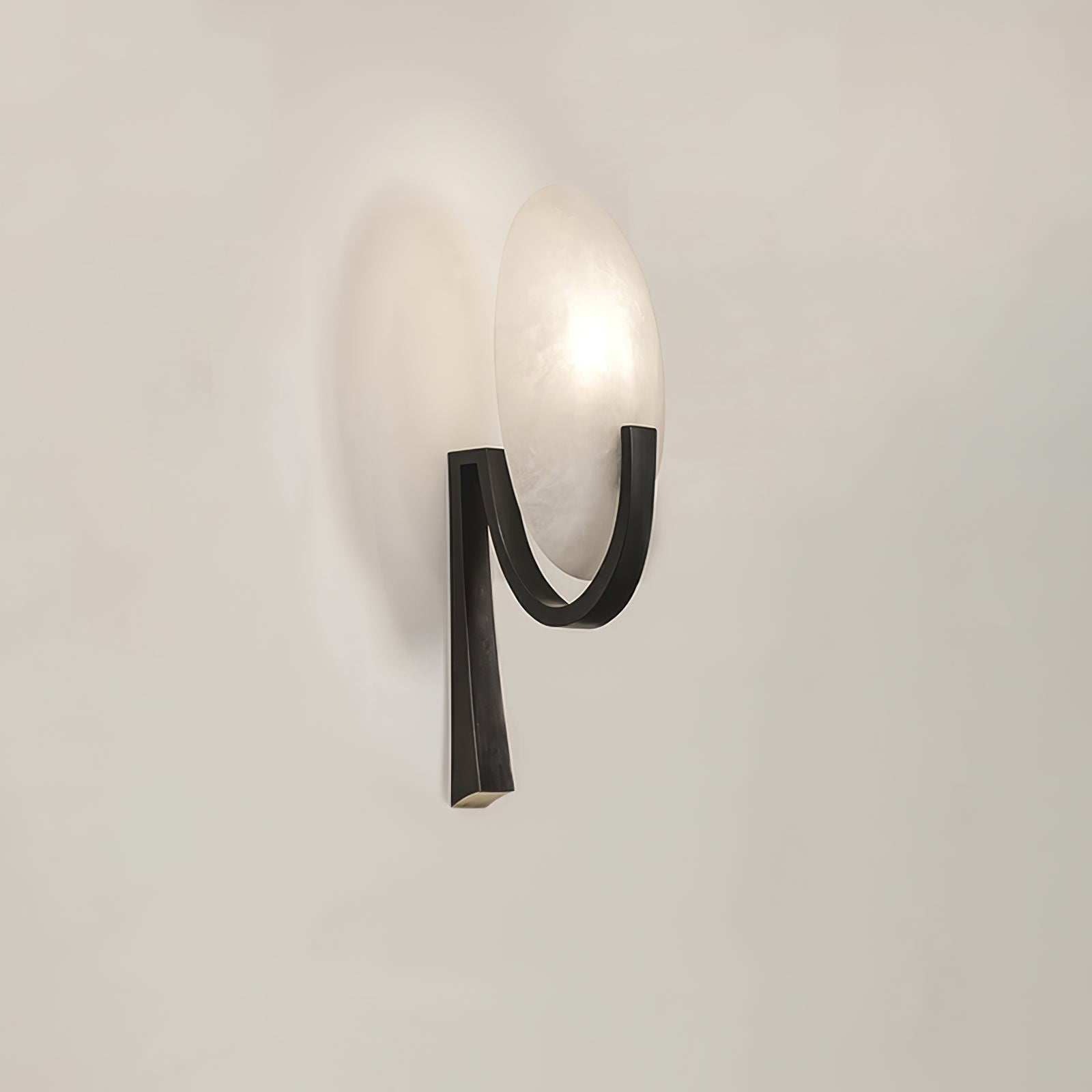 Avey Minimalist Alabaster Wall Lamp-Neutral Decor