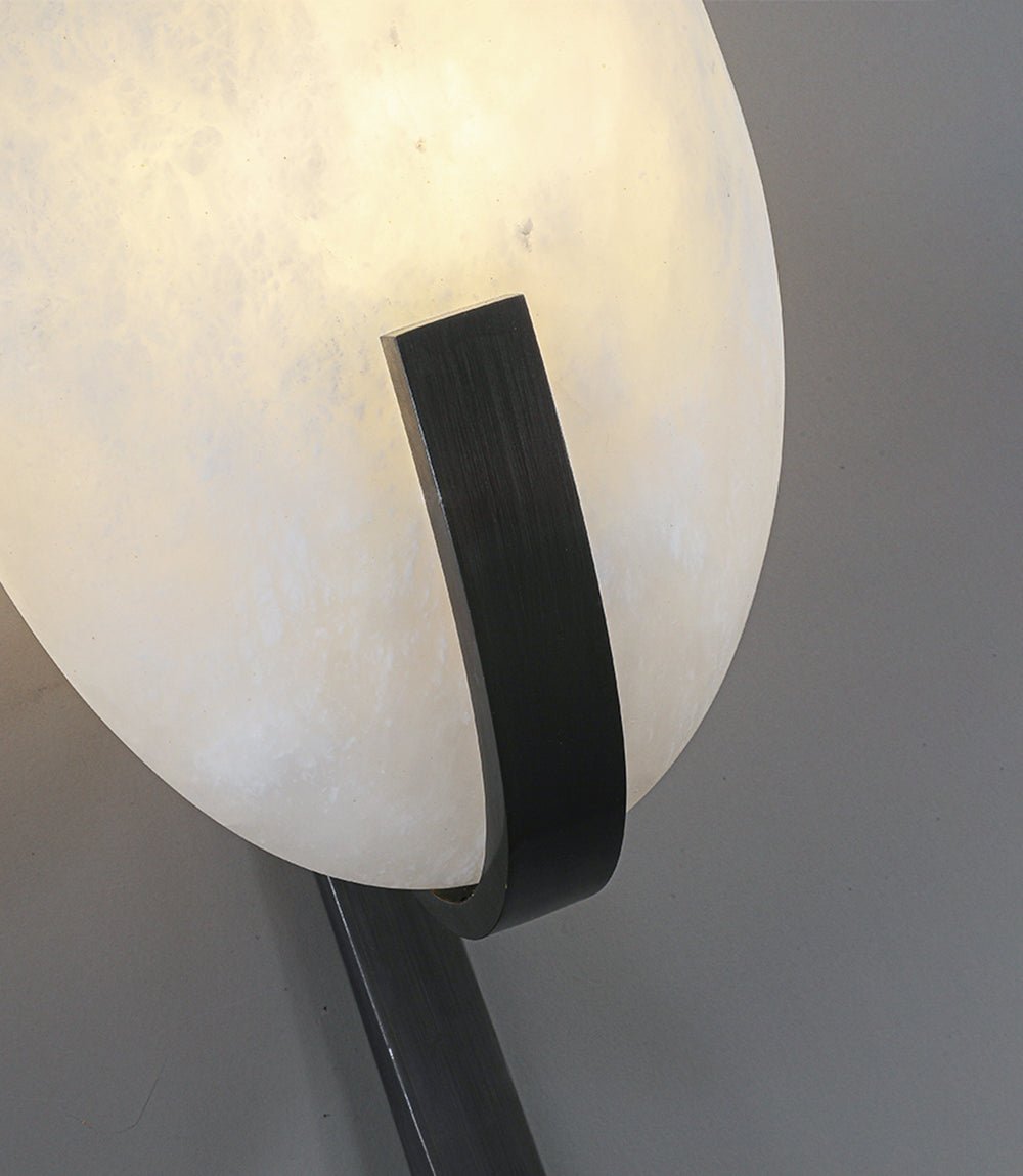 Avey Minimalist Alabaster Wall Lamp-Neutral Decor
