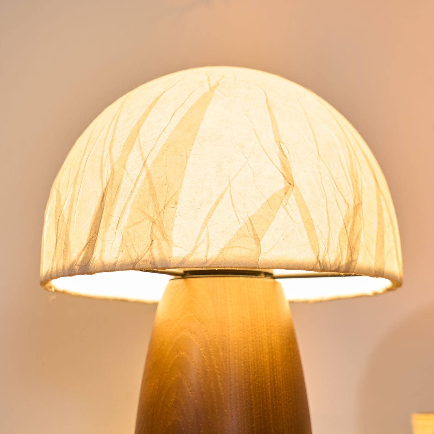 Nimbus Wood & Fabric Table Lamp-Neutral Decor
