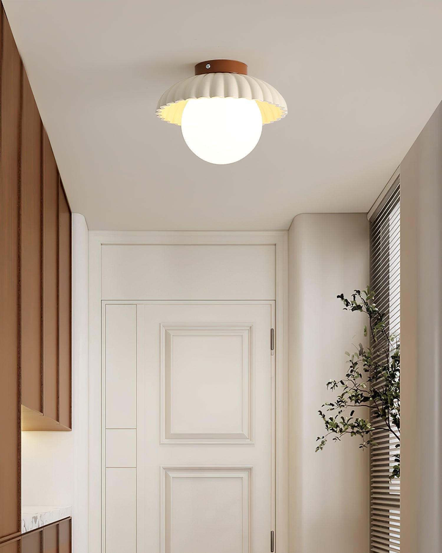 Scallop Glow Flush Mount Ceiling Light