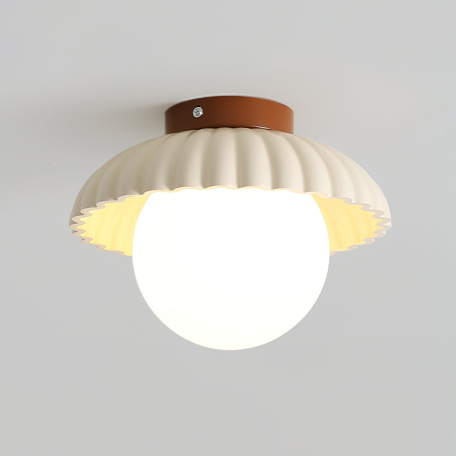 Scallop Glow Flush Mount Ceiling Light