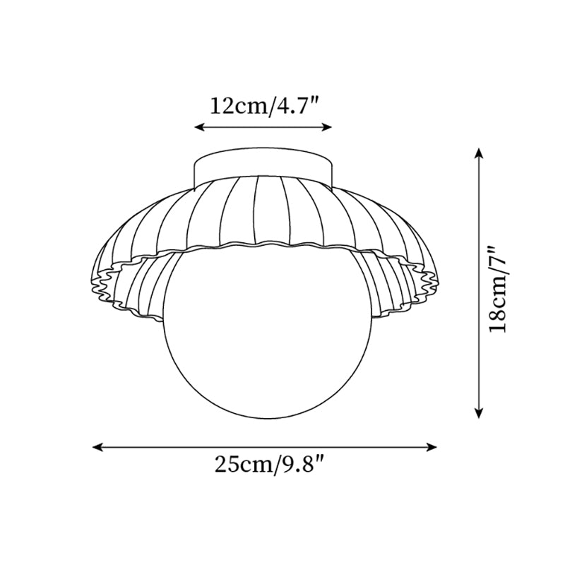 Scallop Glow Flush Mount Ceiling Light