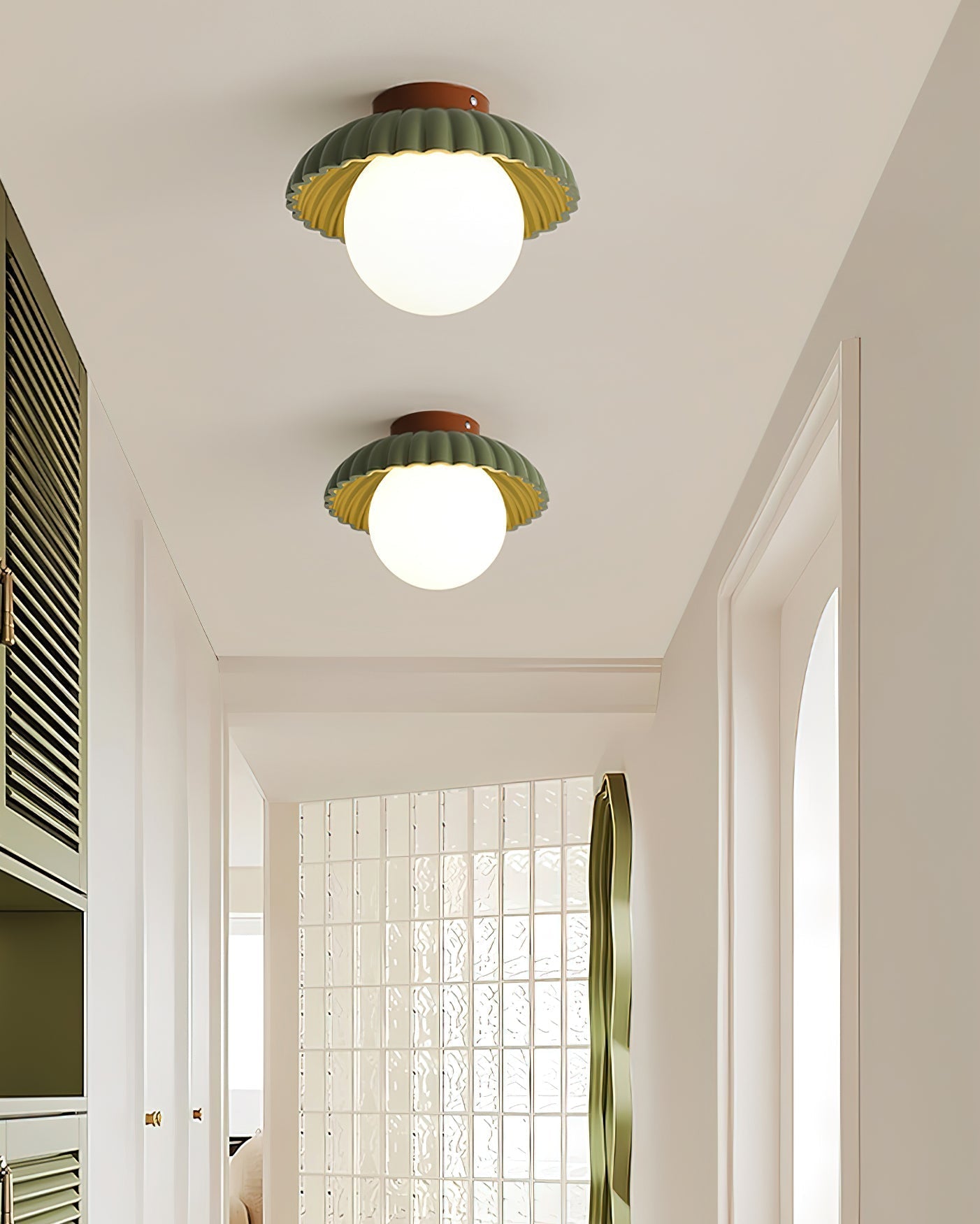 Scallop Glow Flush Mount Ceiling Light