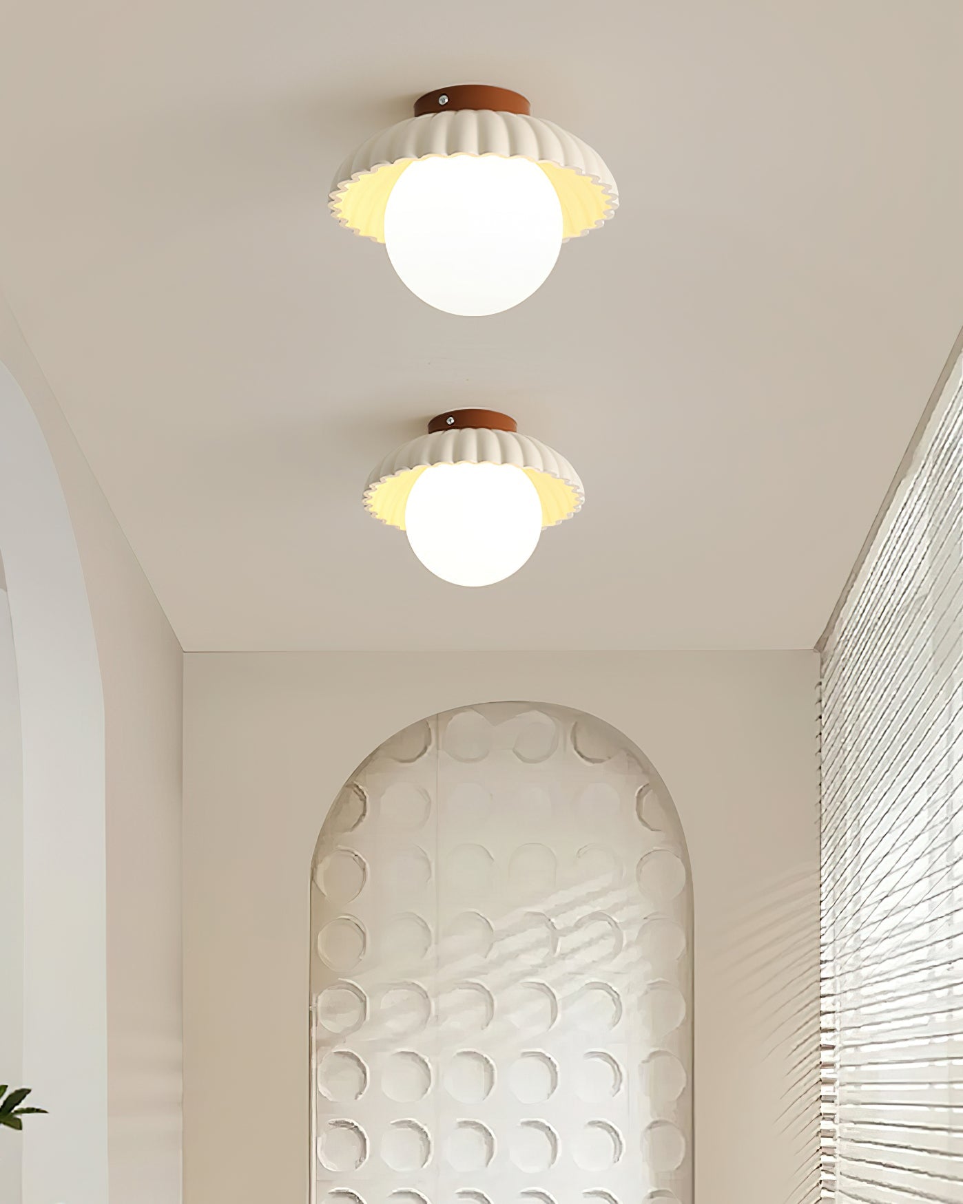 Scallop Glow Flush Mount Ceiling Light