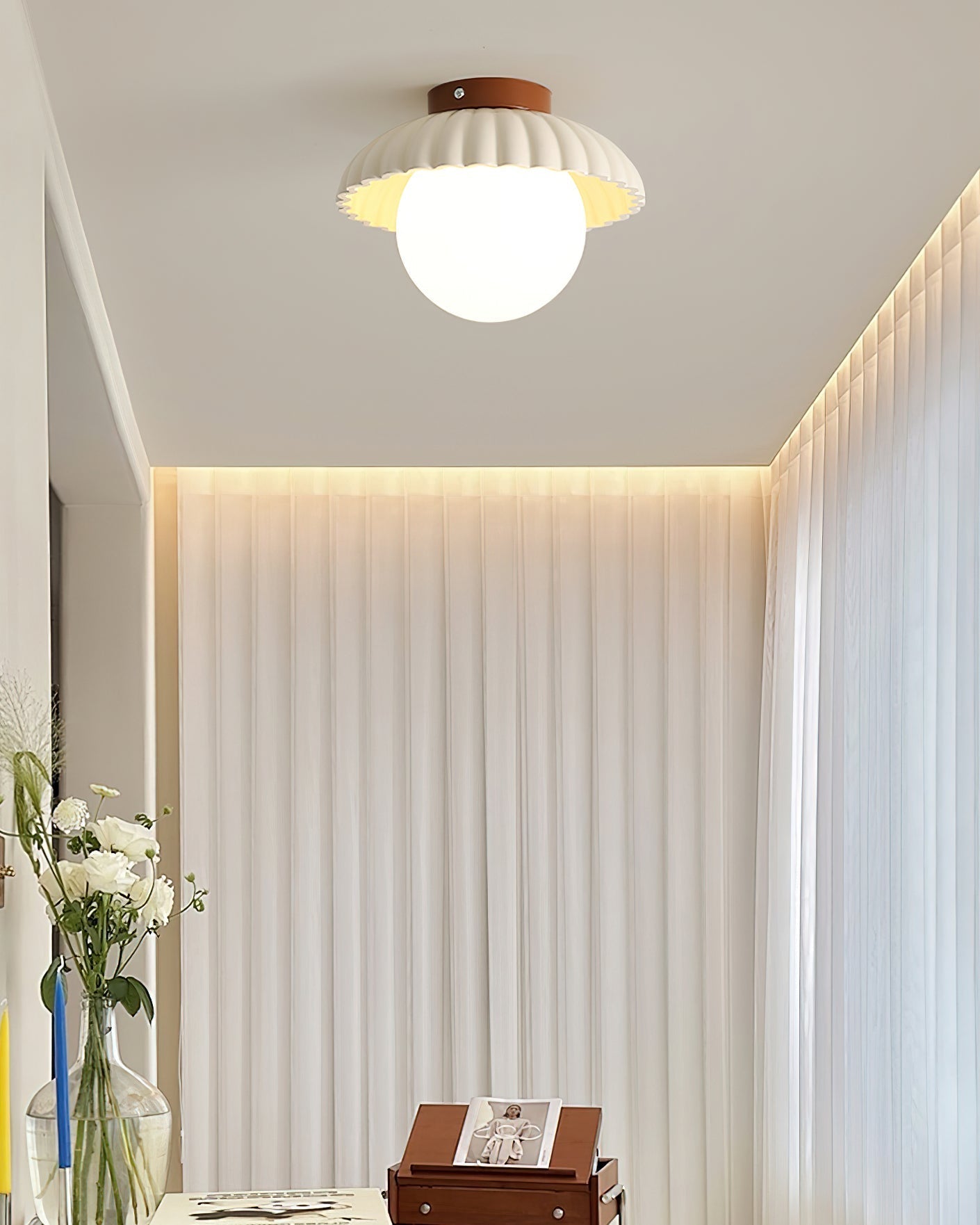 Scallop Glow Flush Mount Ceiling Light