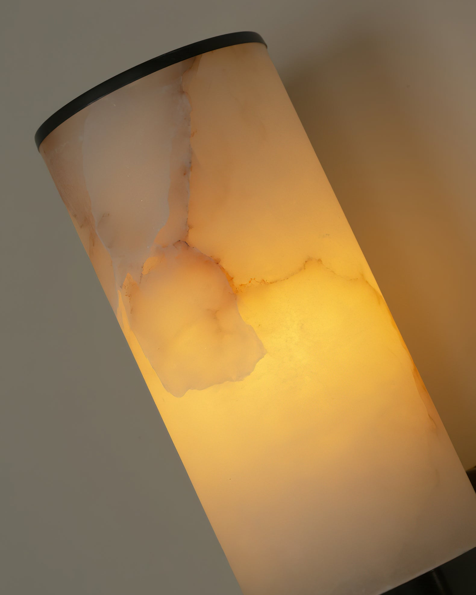 View from below showing the integrated LED light source.