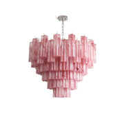 Alistair Triedri Glass Chandelier with a multi-tier cascade design.