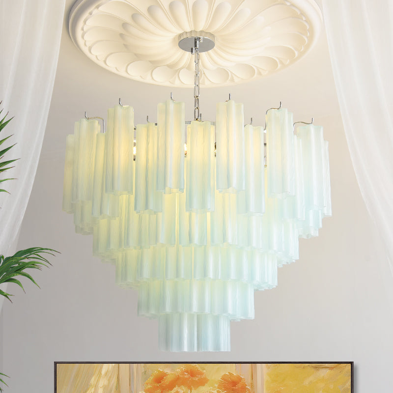 Large 6-layer configuration of the Alistair Chandelier with a denser cascade of prisms.