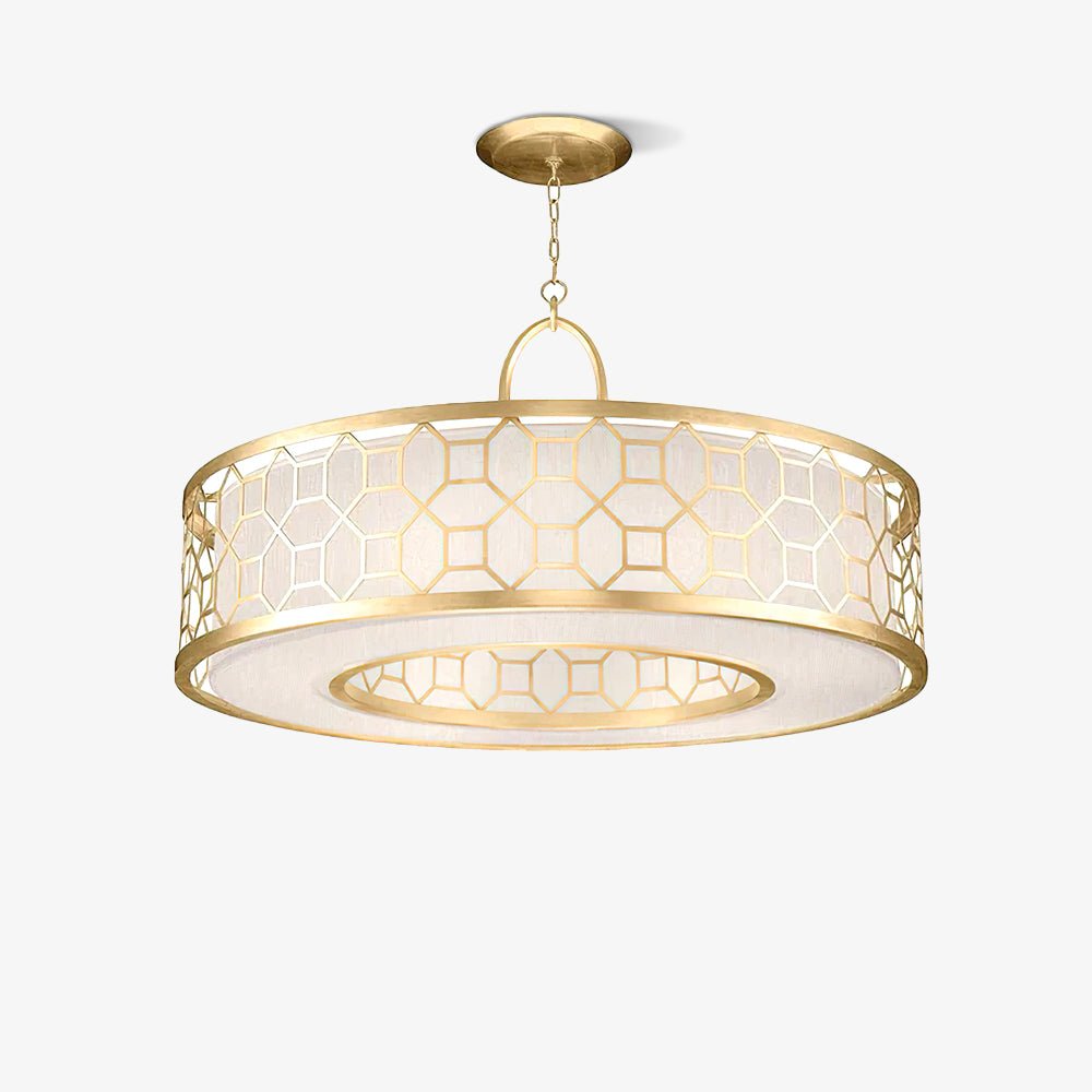 Arshaor Premium Elegance Round Copper Glass Pendant light-Neutral Decor