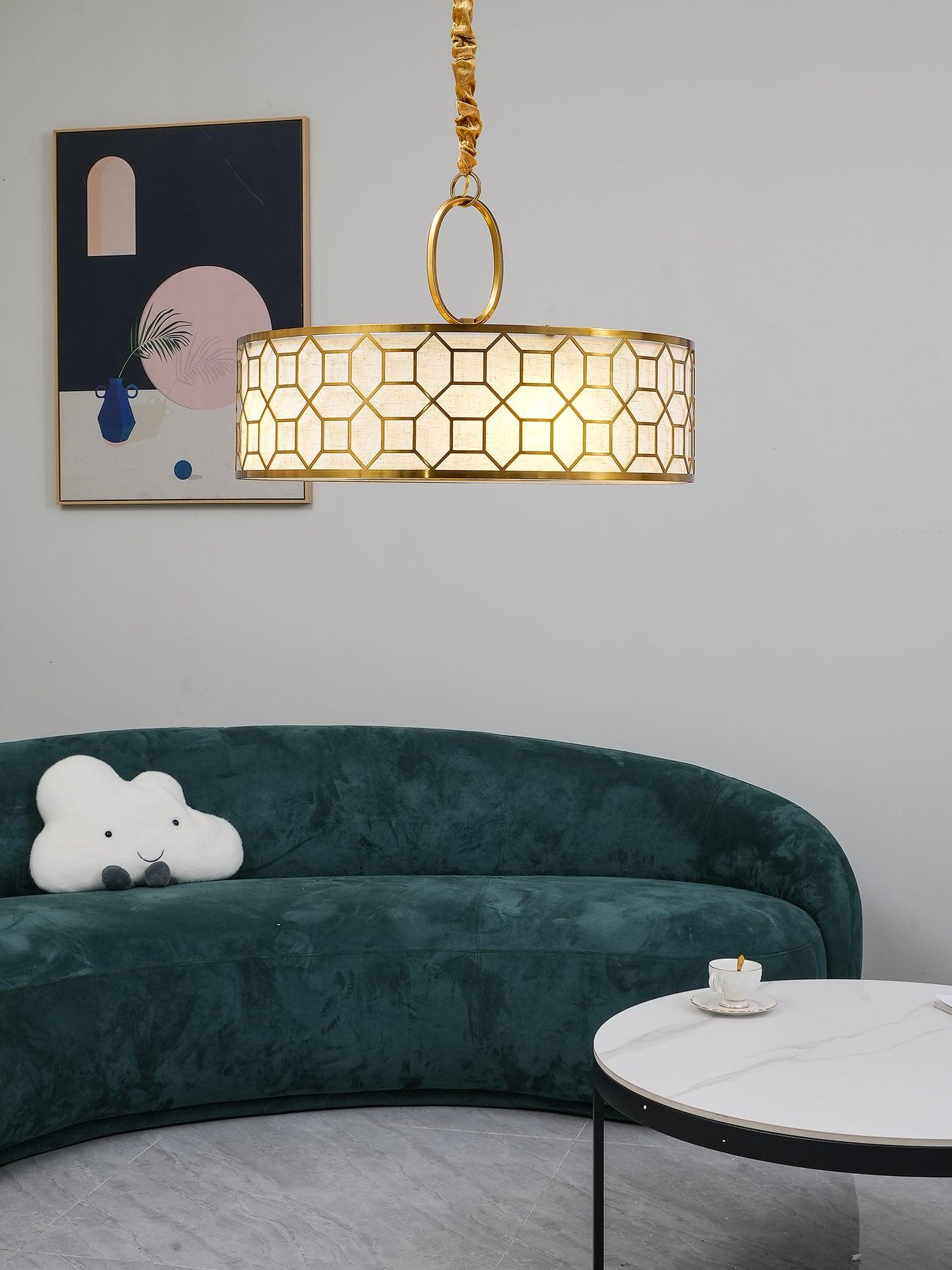 Arshaor Premium Elegance Round Copper Glass Pendant light-Neutral Decor