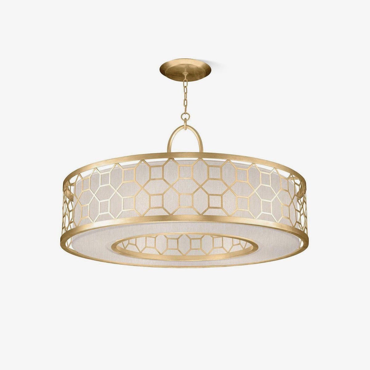 Arshaor Premium Elegance Round Copper Glass Pendant light-Neutral Decor