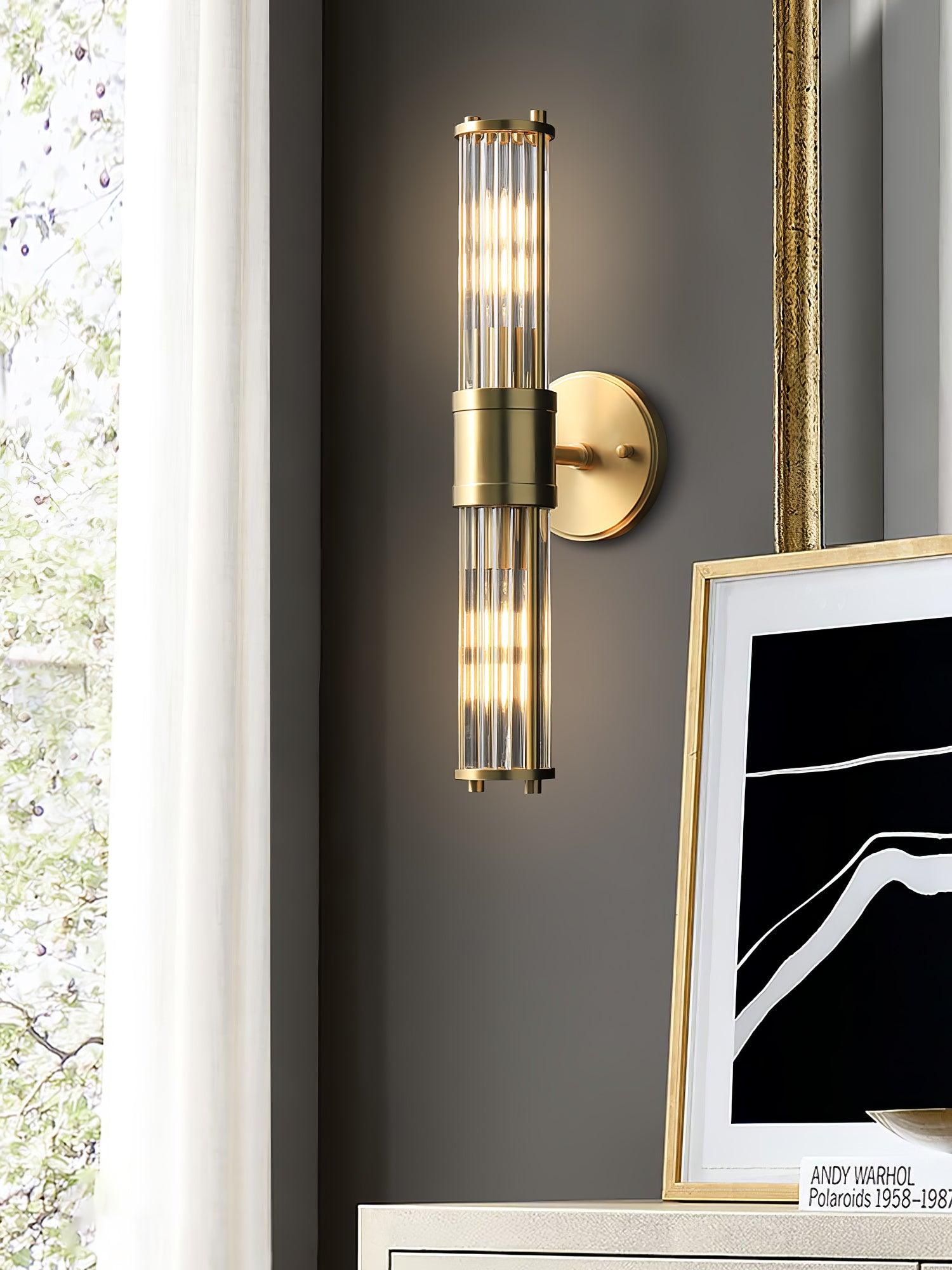 Vevenisra Nordic Art Cylinder Glass Wall Light-Neutral Decor