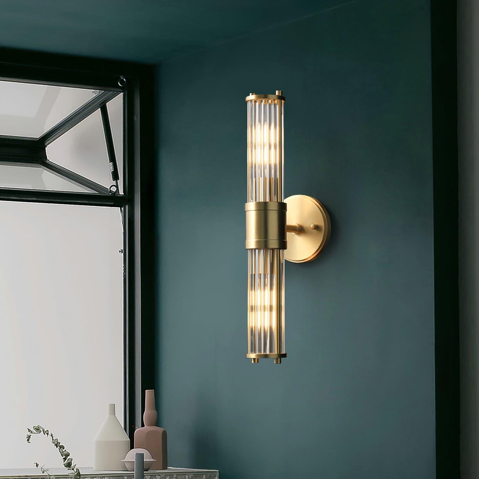 Vevenisra Nordic Art Cylinder Glass Wall Light-Neutral Decor