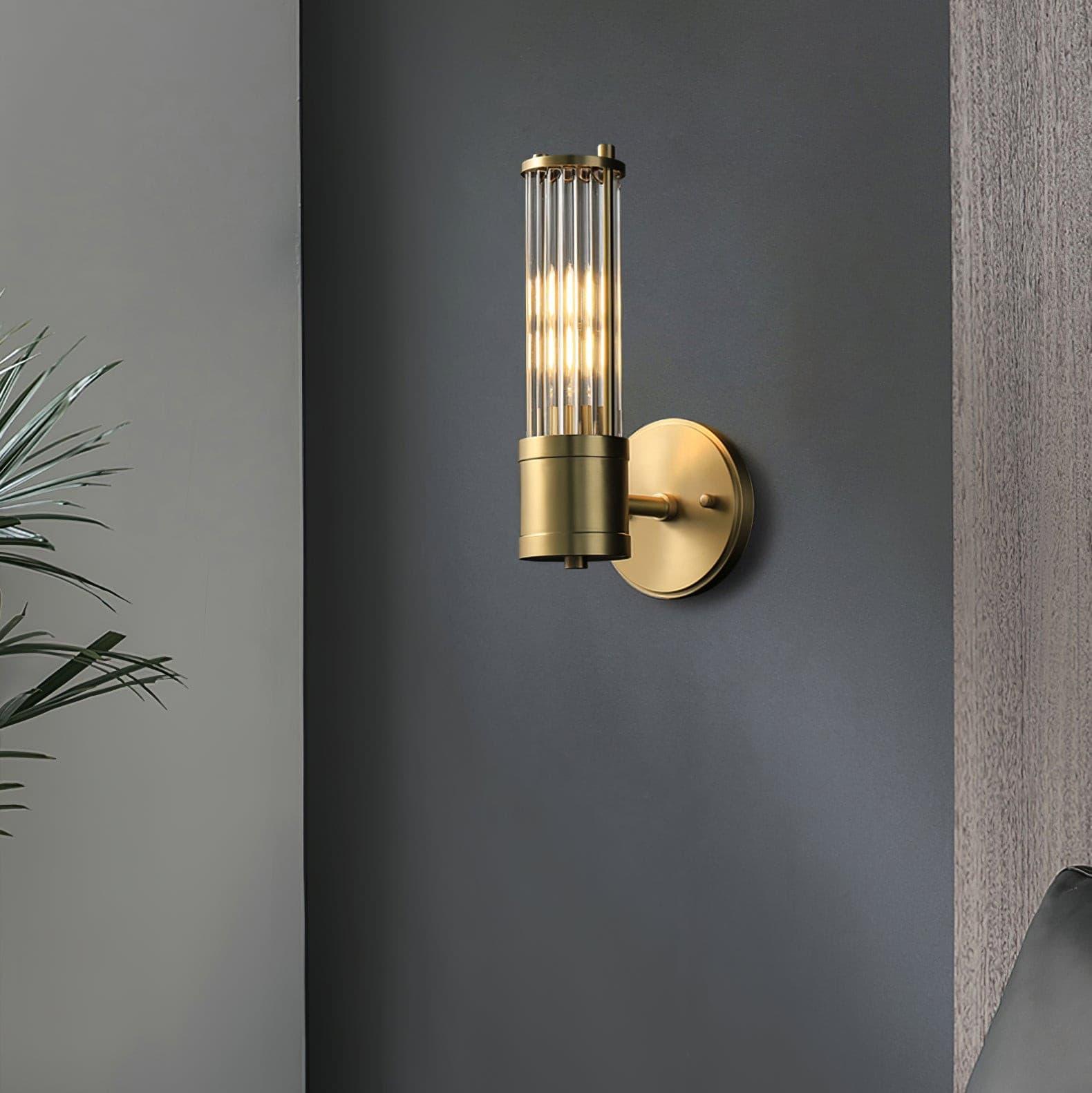 Vevenisra Nordic Art Cylinder Glass Wall Light-Neutral Decor