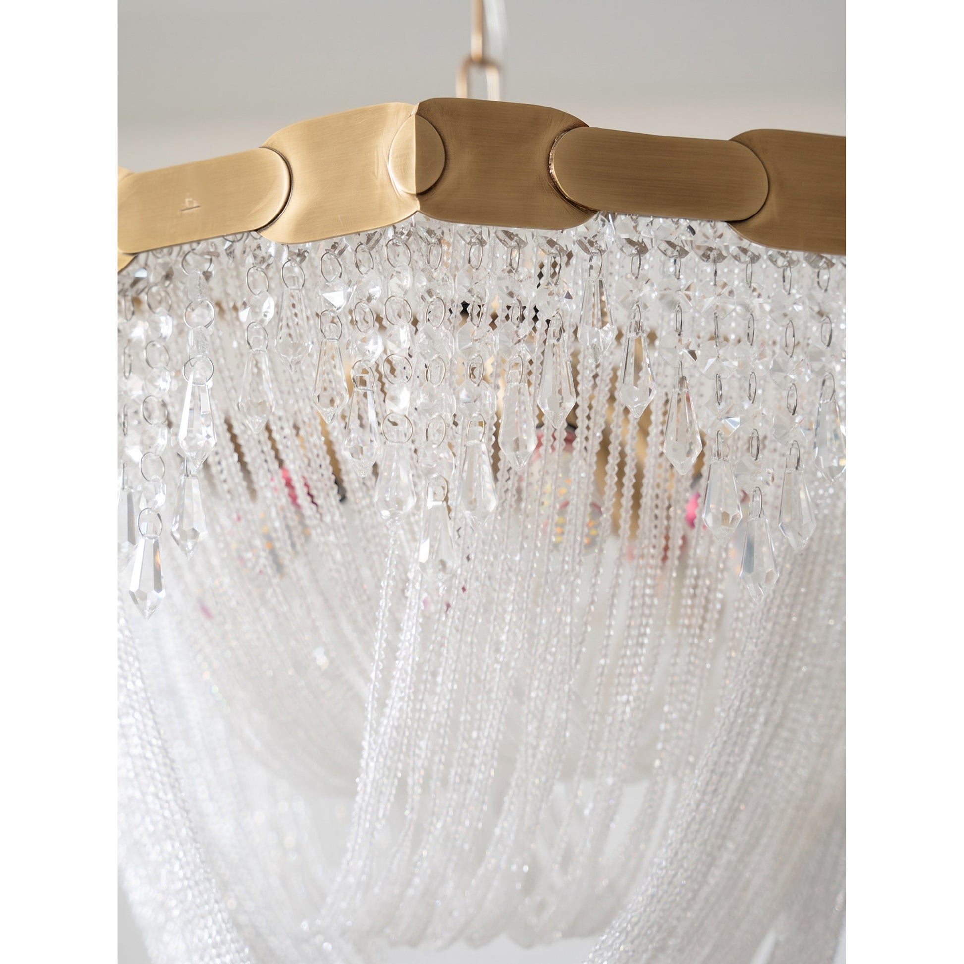 Full view of the 6-head chandelier on a white background.
