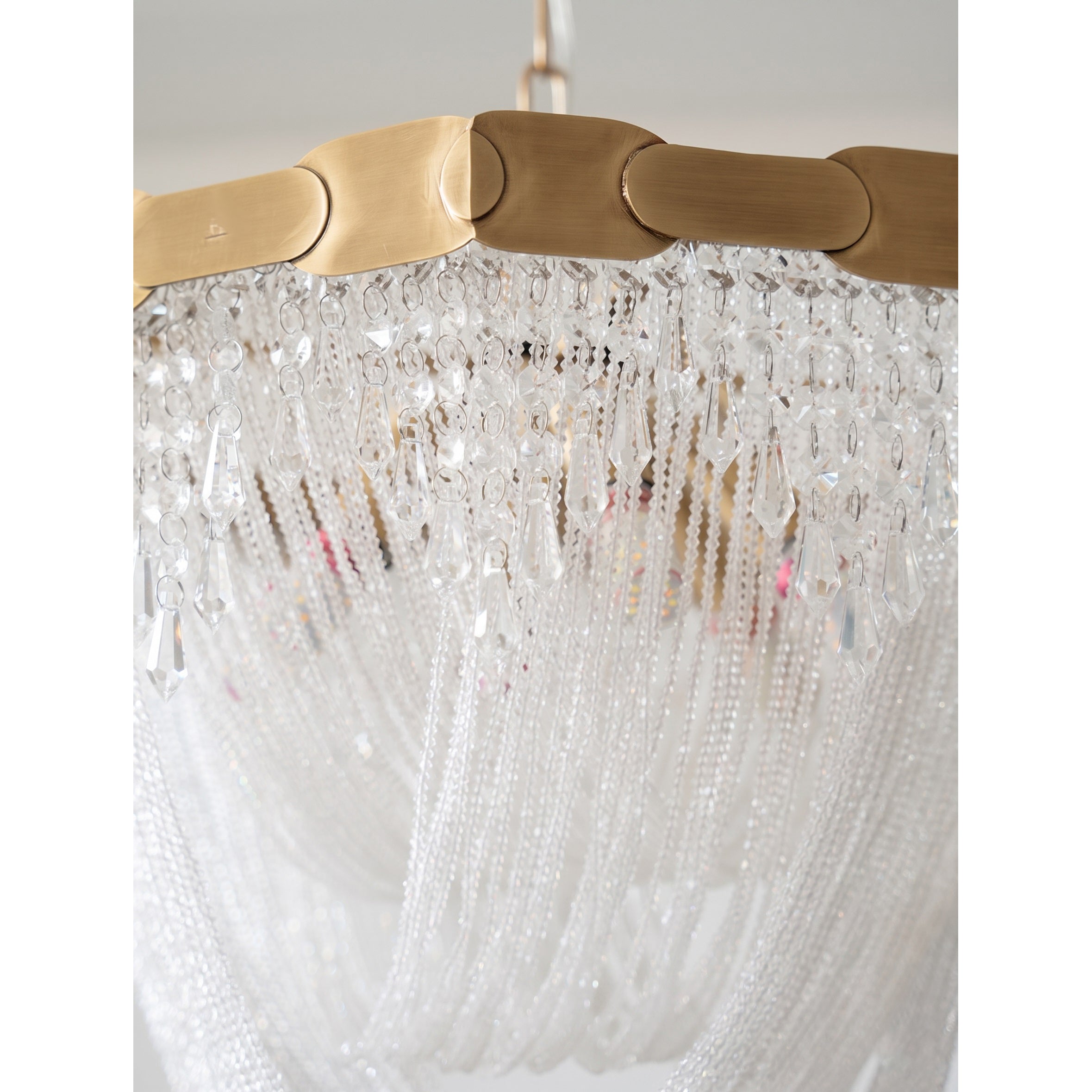 Full view of the 6-head chandelier on a white background.