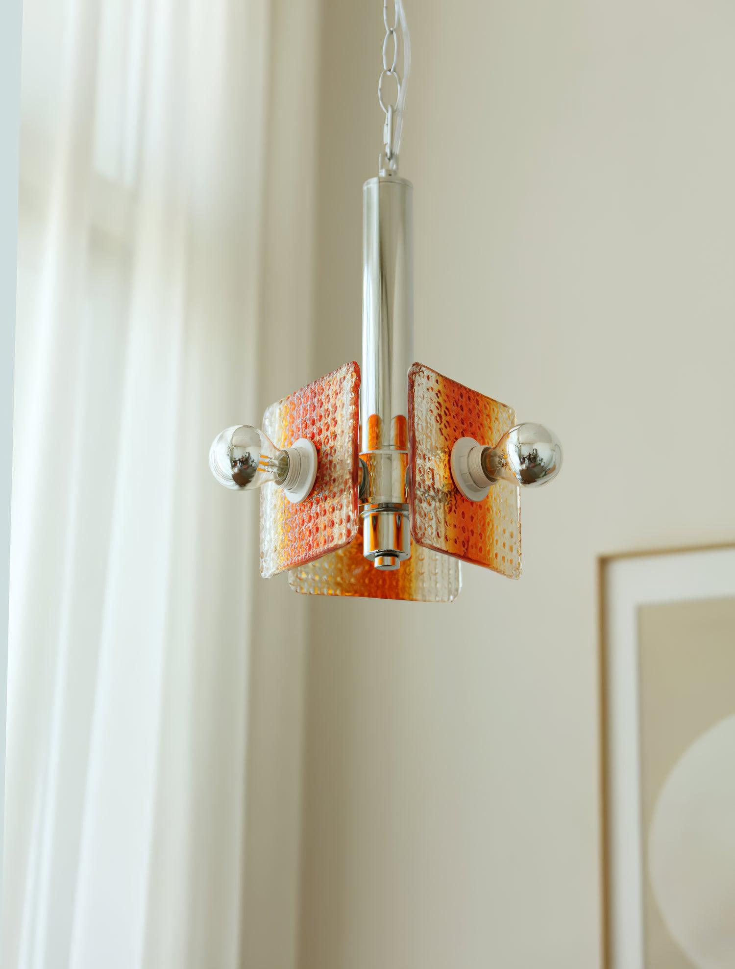 Vesk Glass Elegant Pendant Light-Neutral Decor