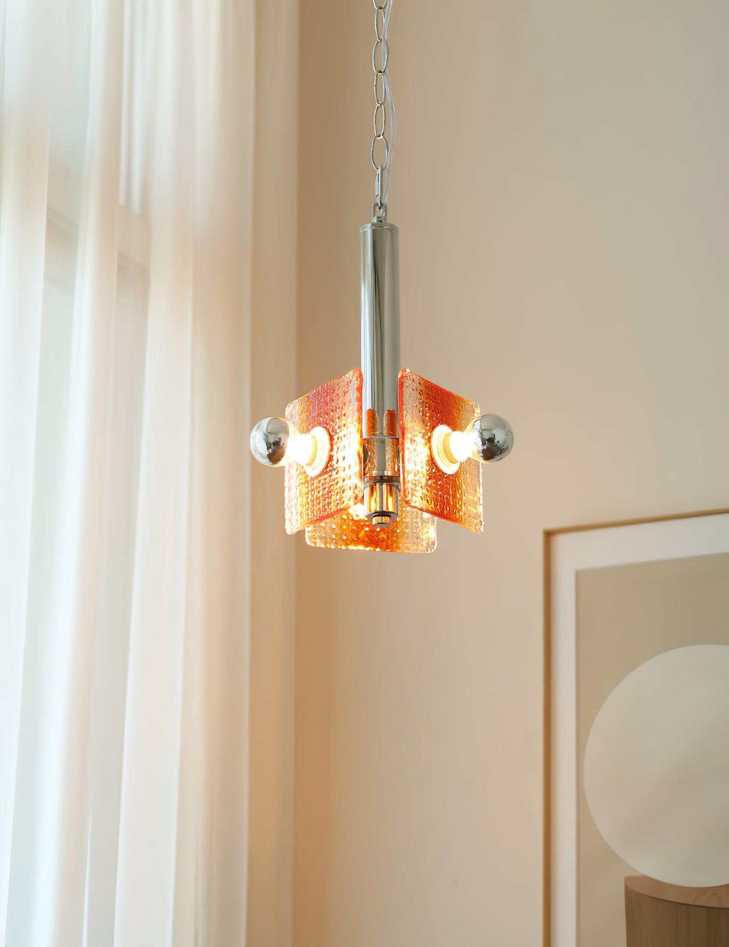 Vesk Glass Elegant Pendant Light-Neutral Decor