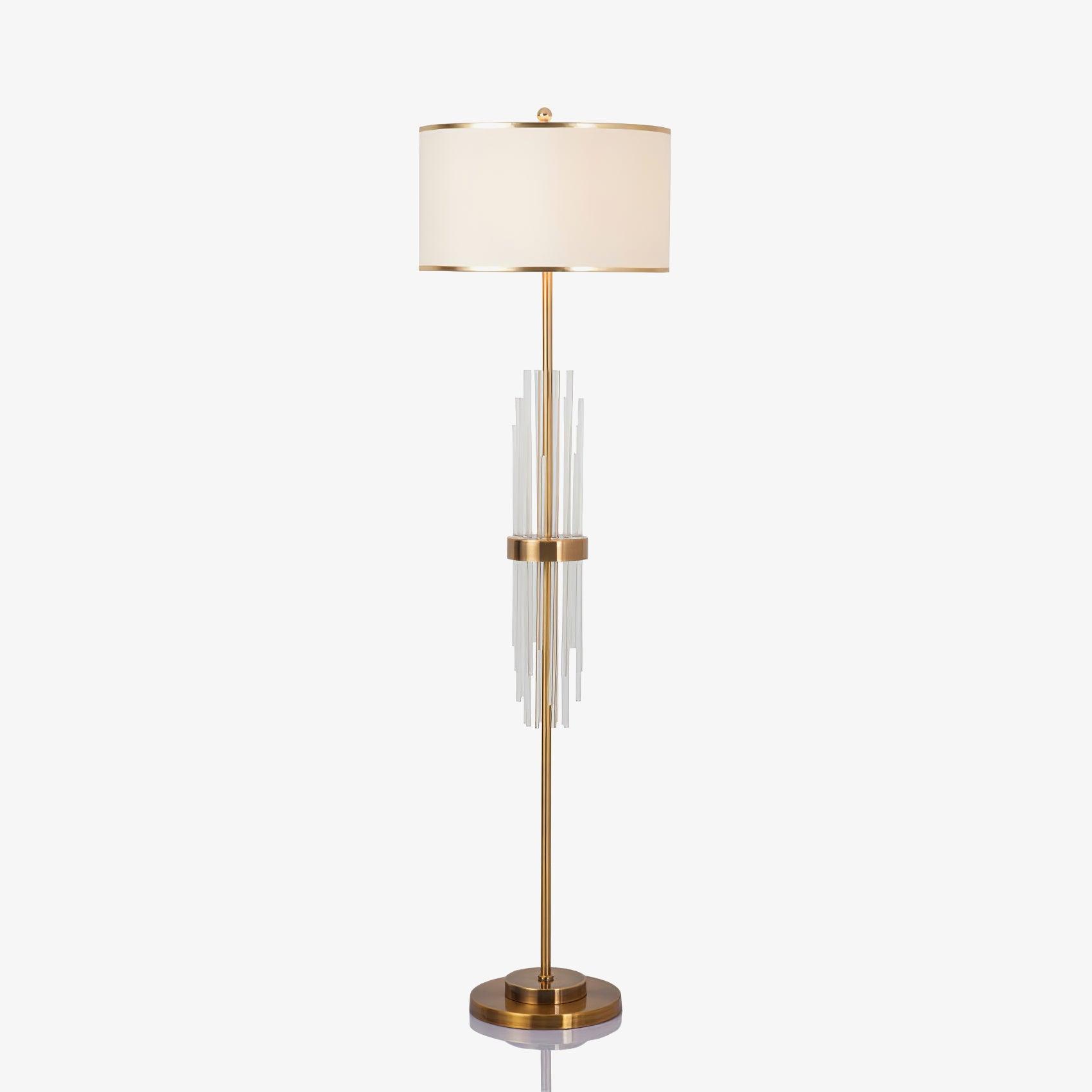Regalian Fabric Contemporary Floor Lamp-Neutral Decor