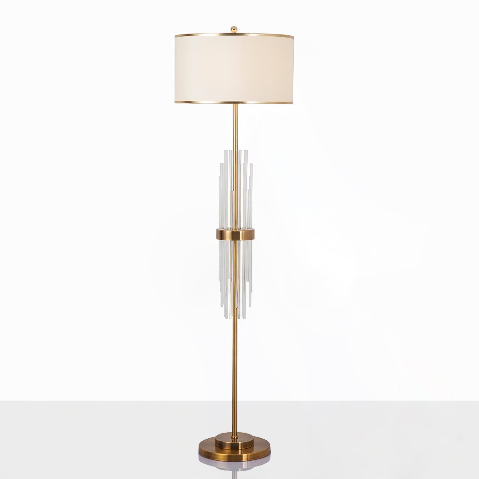 Regalian Fabric Contemporary Floor Lamp-Neutral Decor
