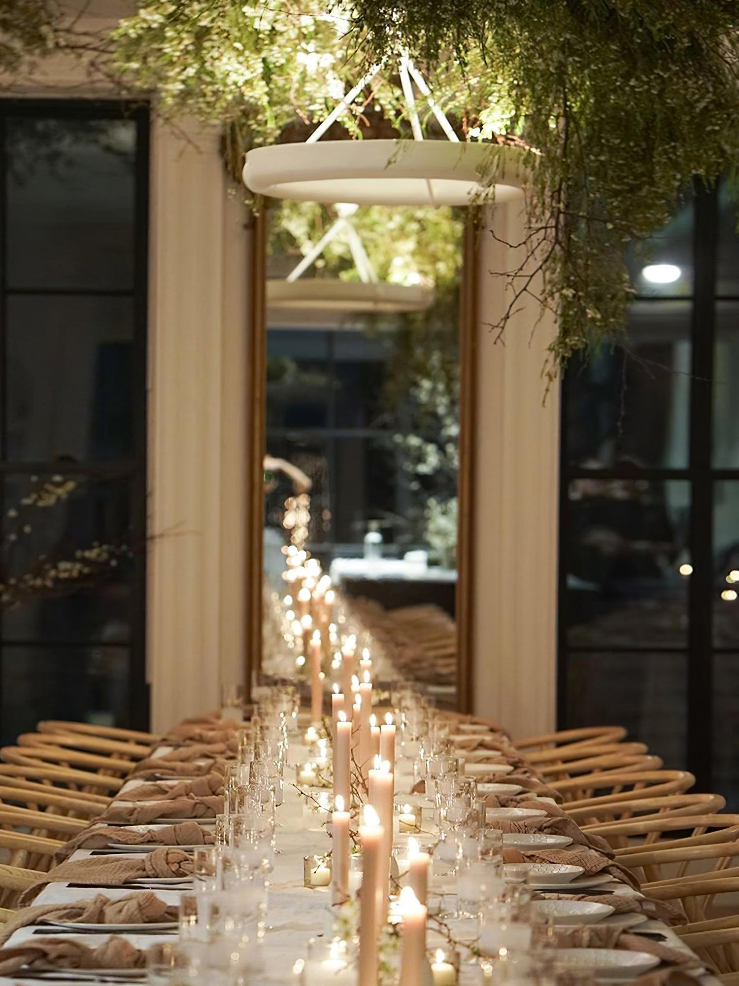 Eixor Chandelier Plaster White Floral Shape Minimalist-Neutral Decor