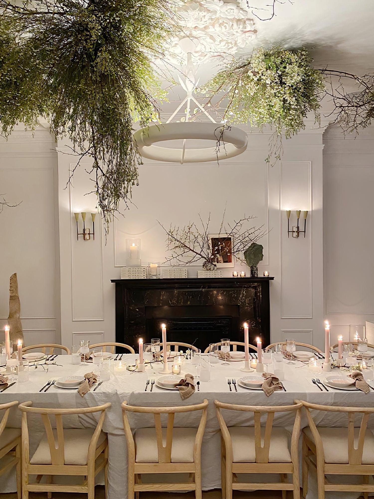 Eixor Chandelier Plaster White Floral Shape Minimalist-Neutral Decor