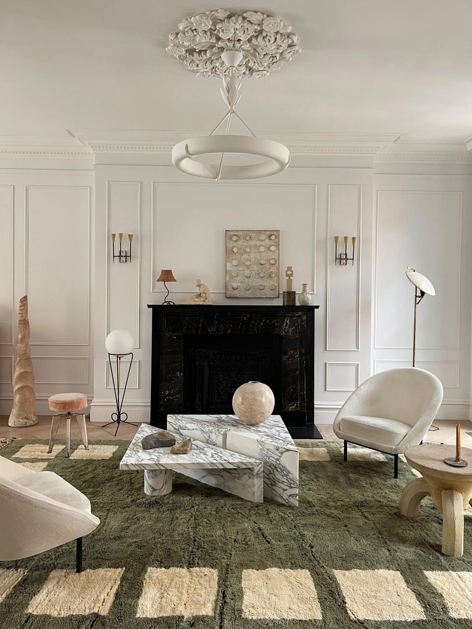 Eixor Chandelier Plaster White Floral Shape Minimalist-Neutral Decor