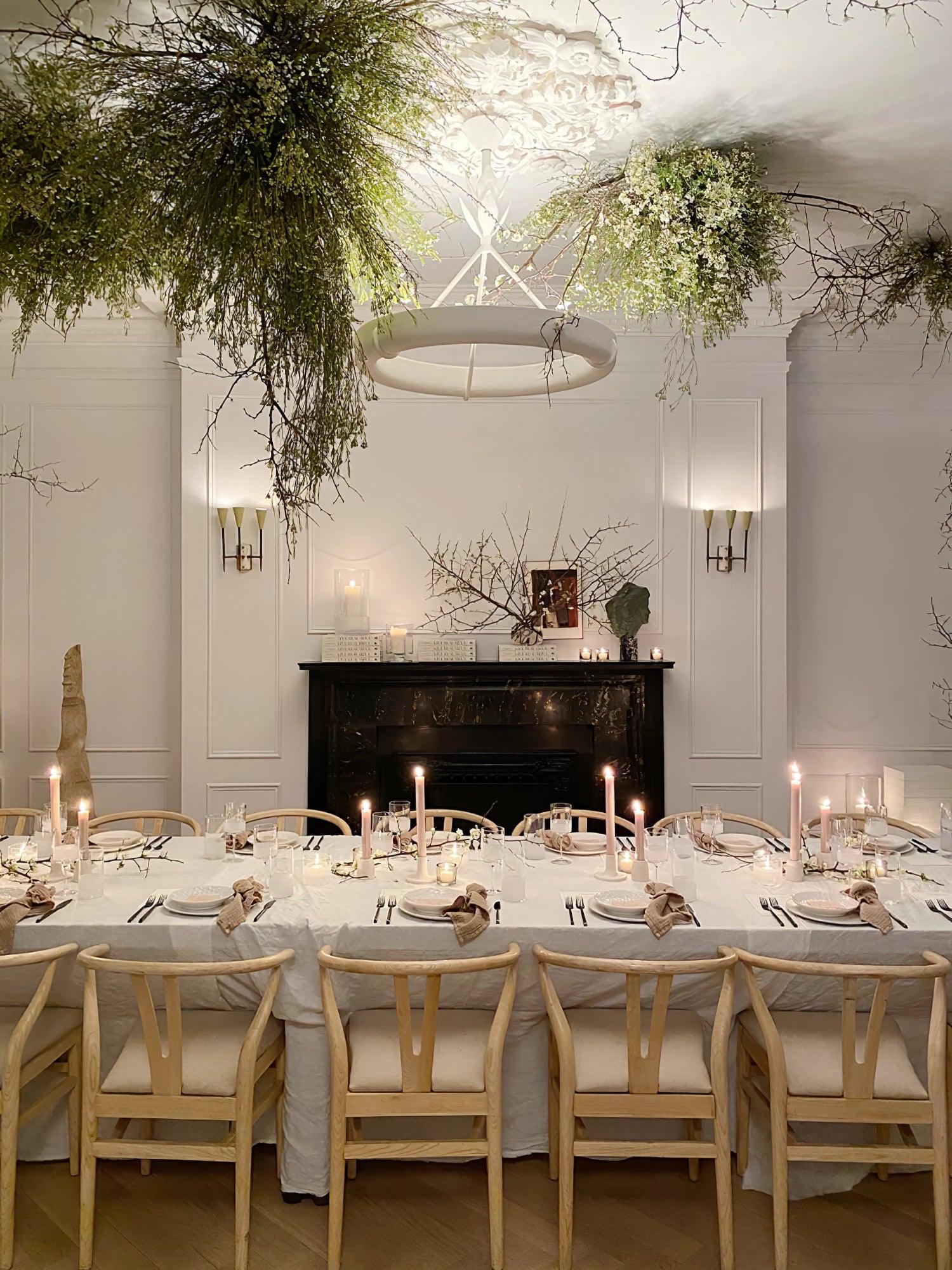 Eixor Chandelier Plaster White Floral Shape Minimalist-Neutral Decor