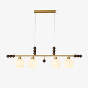 Zerinen Premium Nordic Art Island Glass Wood Pendant Lamp-Neutral Decor