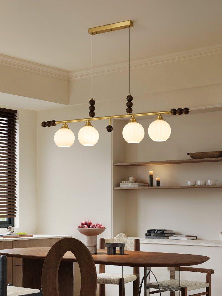 Zerinen Premium Nordic Art Island Glass Wood Pendant Lamp-Neutral Decor