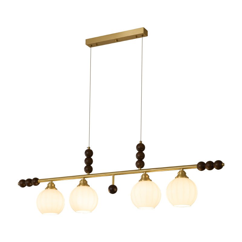 Zerinen Premium Nordic Art Island Glass Wood Pendant Lamp-Neutral Decor
