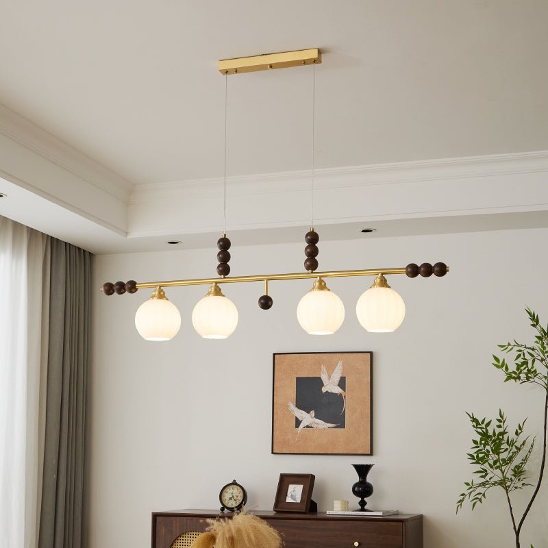 Zerinen Premium Nordic Art Island Glass Wood Pendant Lamp-Neutral Decor