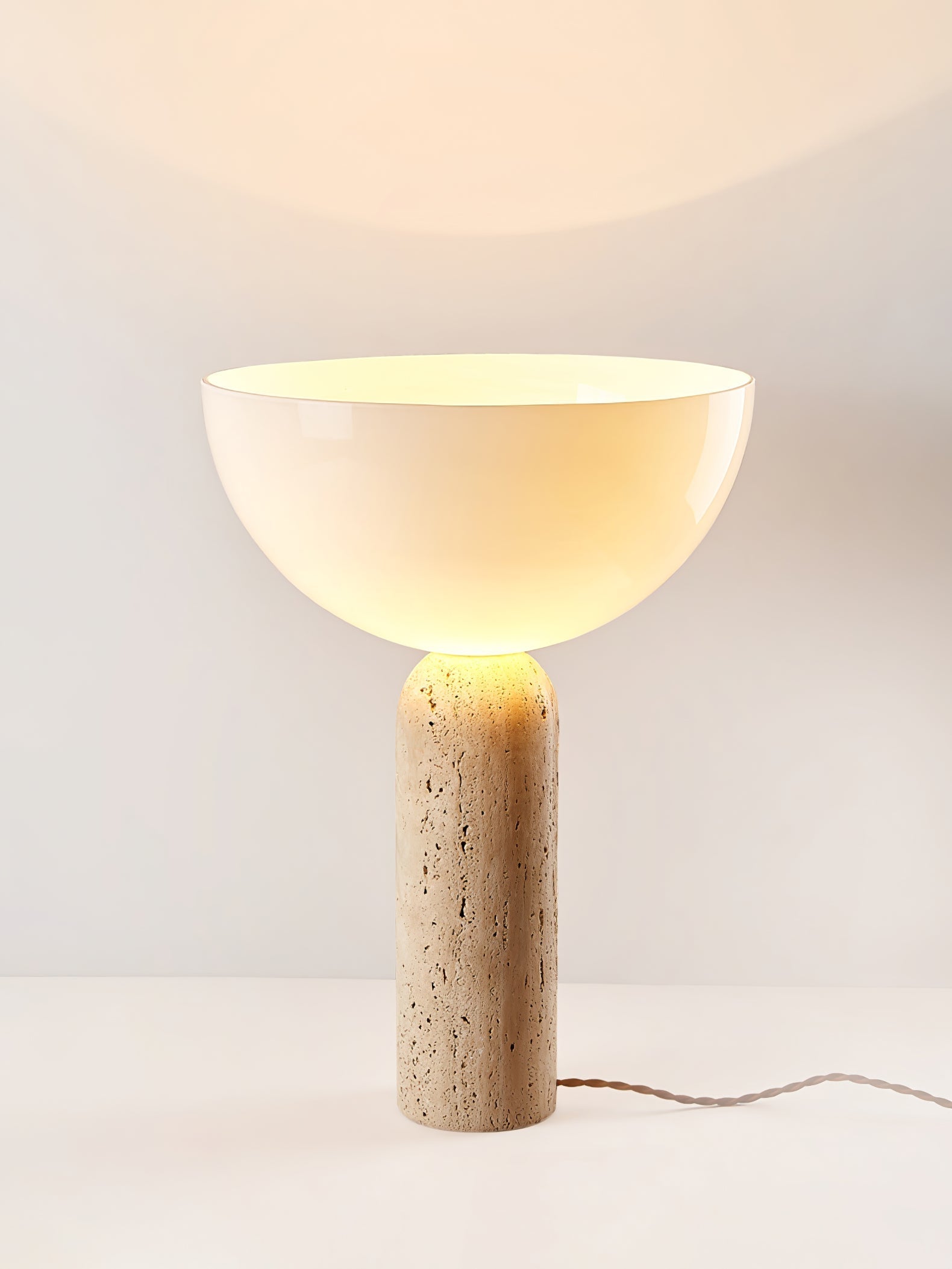 Tion Travertine Table Lamp-Neutral Decor